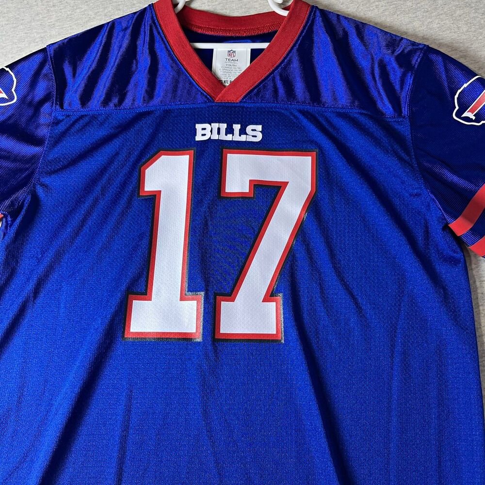 NFL Team Apparel Buffalo Bills Josh Allen #17 Blue Youth XL (16/18) Jersey Nice!